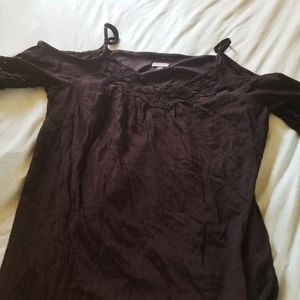Black cold shoulder swim cover